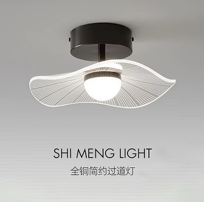 Minimalist Brass Ceiling Light For Hallway With Modern Design And Warm Glow 3d model