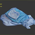 Soft Folded Towels With Blue Pink And White Colors For Daily Use