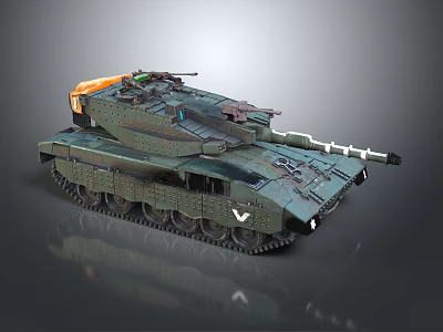 Military Tank Featuring Camouflage Coating Heavy Armor Main Cannon And Tracked Chassis 3d model
