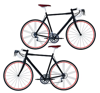 modern bicycle non-motorized mountain bike 3d model