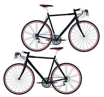 modern bicycle non-motorized mountain bike 3d model