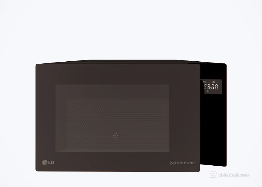 LG NeoChef Microwave Oven Modern Black Kitchen Appliance With Digital 3d model 