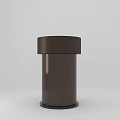 Modern Brown Cylindrical Freestanding Washbasin With Smooth Surface And Sturdy Base 3d model