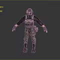 Tactical Military Character Wearing Camouflage Pants Tactical Vest And Headphones