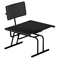 Black Leisure Chair With Sleek Design And Metal Frame For Modern Spaces