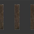 Three Sturdy Dark Wooden Bookshelves With Open Shelves And Rustic Design