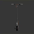 Modern Electric Scooter With Gray Frame Orange Wheels And Black Handlebar