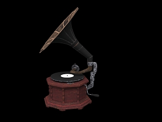 audio record player 3d model