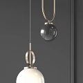 Modern Minimalist Pendant Lights With Metallic Frames And Spherical Glass Shades