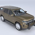 Brown SUV Car With Roof Rack Front Bumper Guard And Alloy Wheels