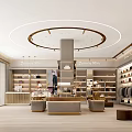 Modern Clothing Store Interior With Fashion Apparel Display Shelves Shoes And Bags