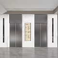 modern elevator door elevator aisle elevator 3d model