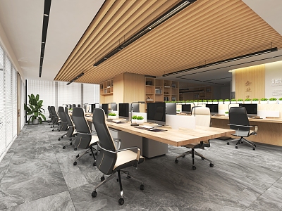 Public office area 3d model