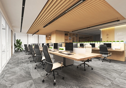 Public office area 3d model