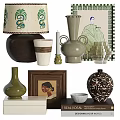Decorative Ornament Set With Vase Lamp Photo Frame Art Painting And Small Sculptures For Home Decor
