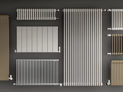 Various Radiator Designs And Styles For Home Heating Systems 3d model