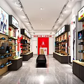 Zulijian Elderly Shoes Store Interior With Red Signage And Shoe Shelves