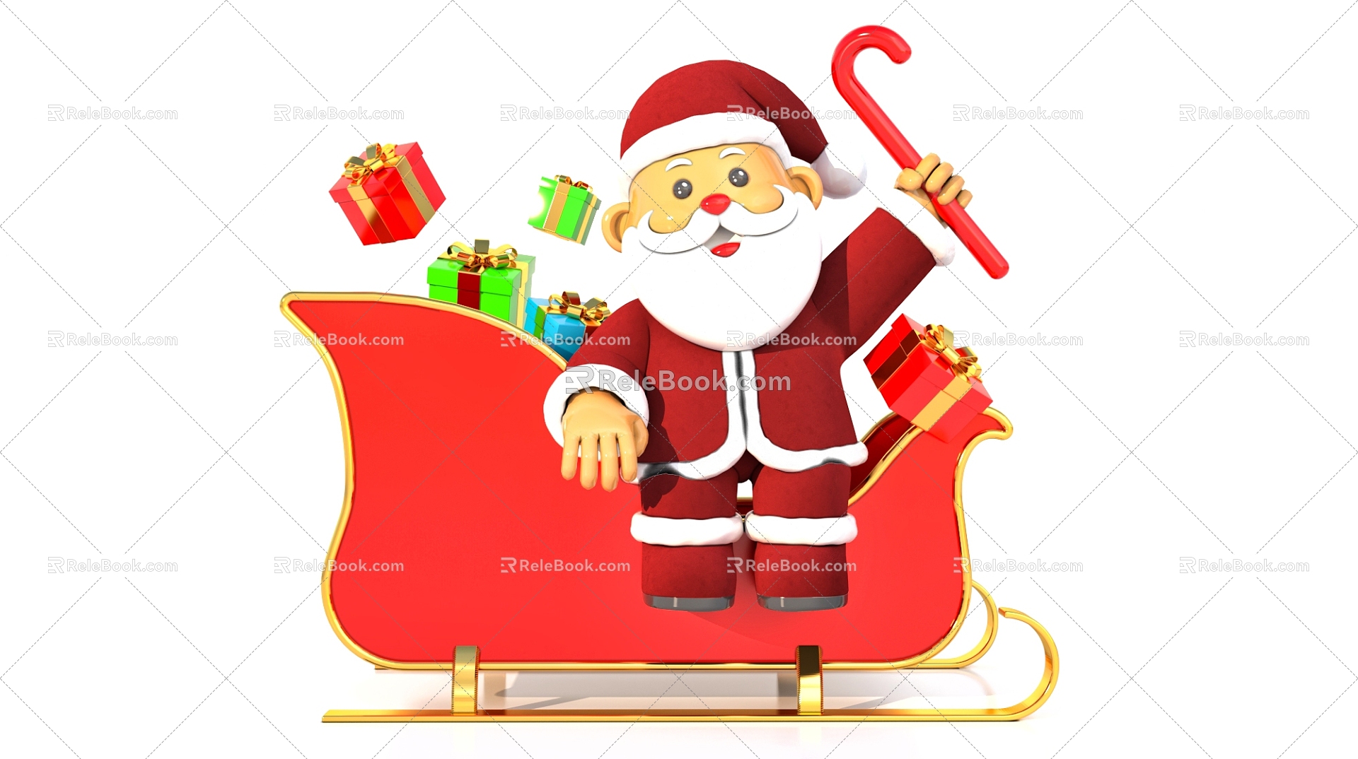 Christmas decoration Christmas figure gift Santa Claus 3d model