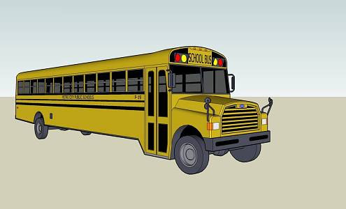 Modern School Bus 3d model