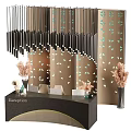 Modern Reception Desk Reception Desk Image Wall Background Wall Decorative Wall Reception Desk 3d model