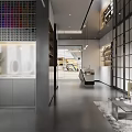 Modern Beauty Hair Salon Interior With Styling Chairs Mirrors Green Plants And Colorful Wall