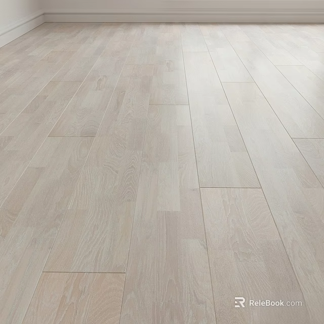 Light Colored Wooden Floor Planks With Natural Texture And Smooth Surface 3d model