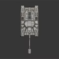 Modern Military Tank With Heavy Armor Tracks And Turret Design