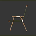 Leisure Chair with Wooden Frame Armrests Green Canvas Seat Backrest and Foldable Design