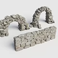 Decorative Natural Stone Arches And Wall Structures For Garden Landscaping