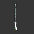 Traditional Samurai Sword With Sharp Metal Blade And Brown Wooden Handle Design