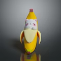 Fun Banana Shaped Kids Furniture With Adorable Cartoon Cat Design