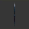 Ornate Crystal Battle Axe With Blue Purple Design And Icy Edge Weapon