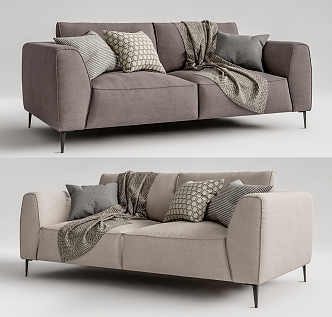 Modern double sofa 3d model