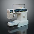 JUKI Vintage White Sewing Machine With Classic Design And Control Panel 3d model