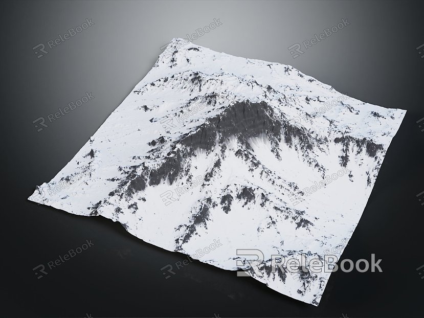 Snow Mountain Snow Rock Rock Block Rock Block Rock Specimen Boulder Boulder Boulder Boulder Rock Stratum model