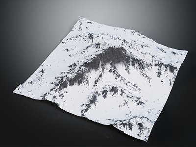 Snow Mountain Snow Rock Block Rock Block Rock Specimen Boulder Rock Stratum 3d model