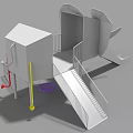 Children's Playground With Slide Stairs Climbing Elements And Modern Structure Design