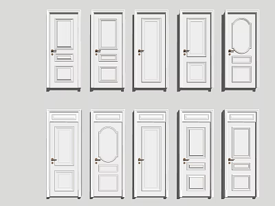 Different Styles Of Hinged Doors For Home Interior Design And Decoration 3d model