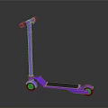 Stylish Metallic Purple Scooter With Shiny Surface And Black Handlebar