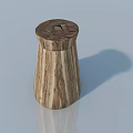 Natural Wooden Hinged Door With Smooth Wood Grain And Classic Design