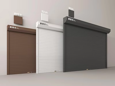 Brown White And Dark Gray Modern Roller Shutters Exterior Design With Different Colors 3d model