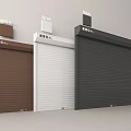 Brown White And Dark Gray Modern Roller Shutters Exterior Design With Different Colors