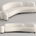 Modern Multiplayer Sofa Curved Sofa Shaped Sofa 3d model