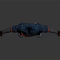 3D Worker Model Wearing Dark Blue Work Uniform With Brown Tool Belt And Black Boots