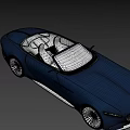 Deep Blue Luxury Convertible With Modern Design LED Headlights And Stylish Wheels