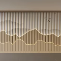 Partition wall background wall grid landscape wall 3d model