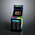 Vintage Arcade Machine Featuring GAMETIME Logo Colorful Buttons Joystick And Game Screen
