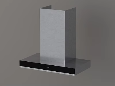 Modern Wall Mounted Stainless Steel Range Hood As Sleek Kitchen Appliance 3d model