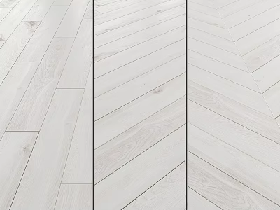 Light Oak Wooden Flooring With Straight Lay And Herringbone Patterns For Home Interiors 3d model