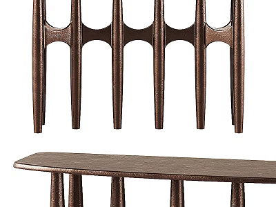 Modern Console Table With Elegant Carved Legs And Smooth Wooden Top 3d model